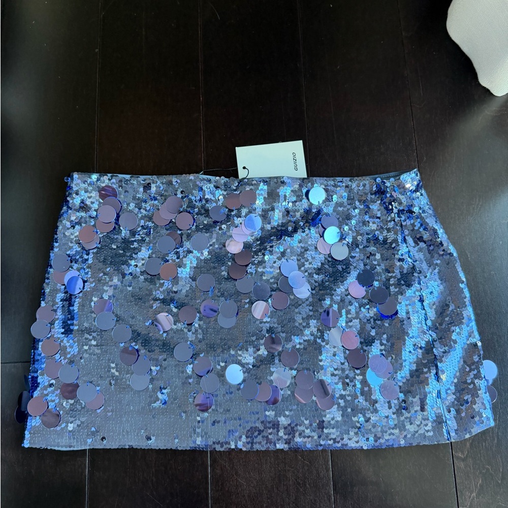 Guizio Blue Sequin Skirt - Picture 4 of 4
